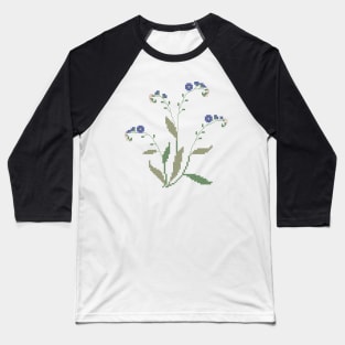 Alaska State Flower Forget Me Not Baseball T-Shirt